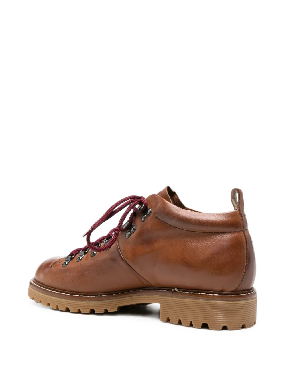 Eleventy lace-up leather hiking boots Bruin