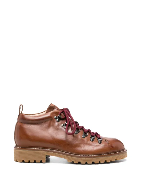 Eleventy lace-up leather hiking boots 