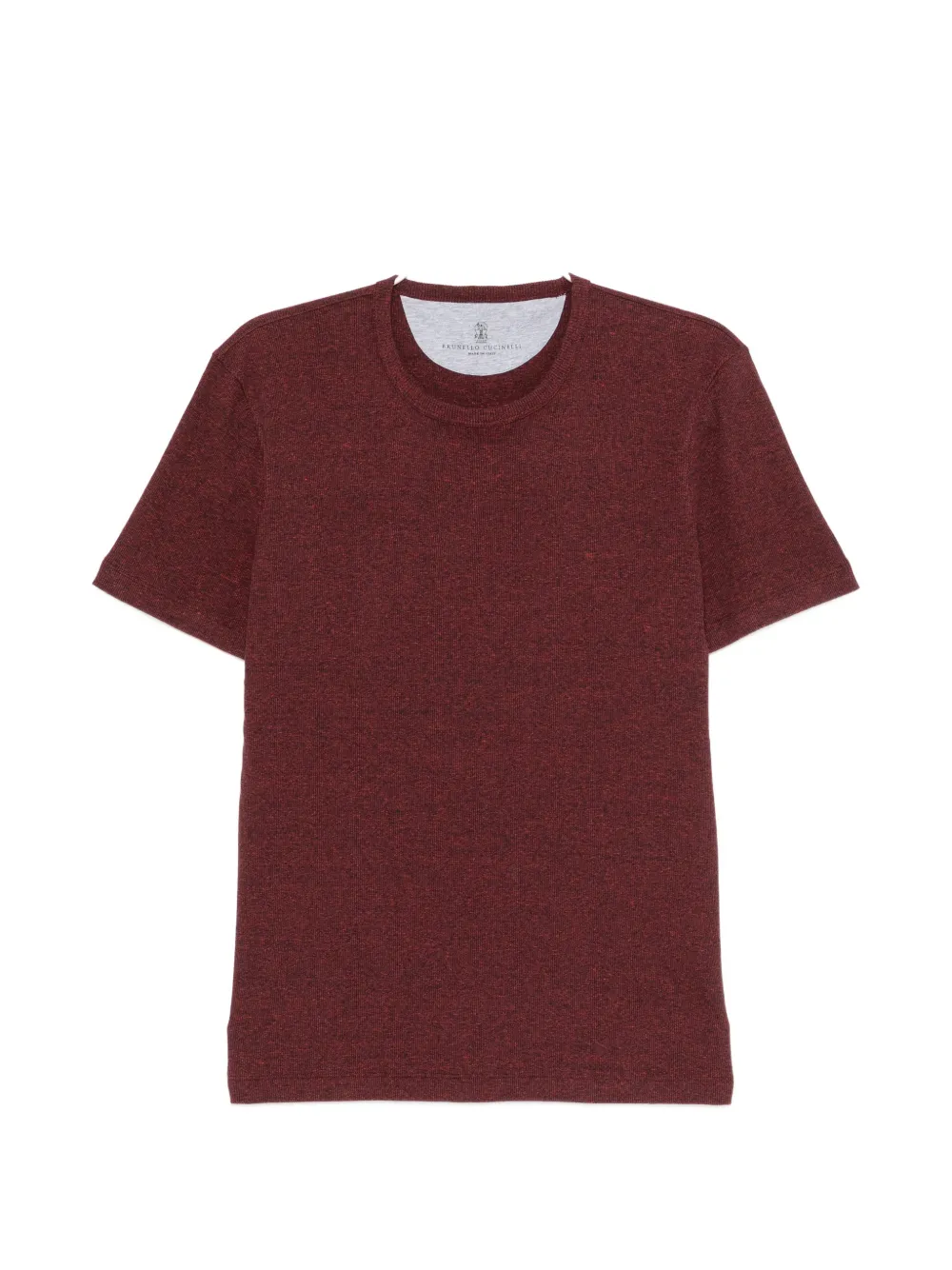 Brunello Cucinelli marl-effect crew-neck T-shirt - Rosso