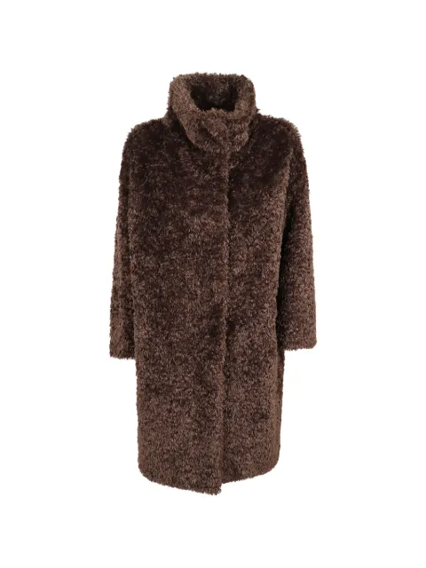 Herno faux-fur funnel-neck coat