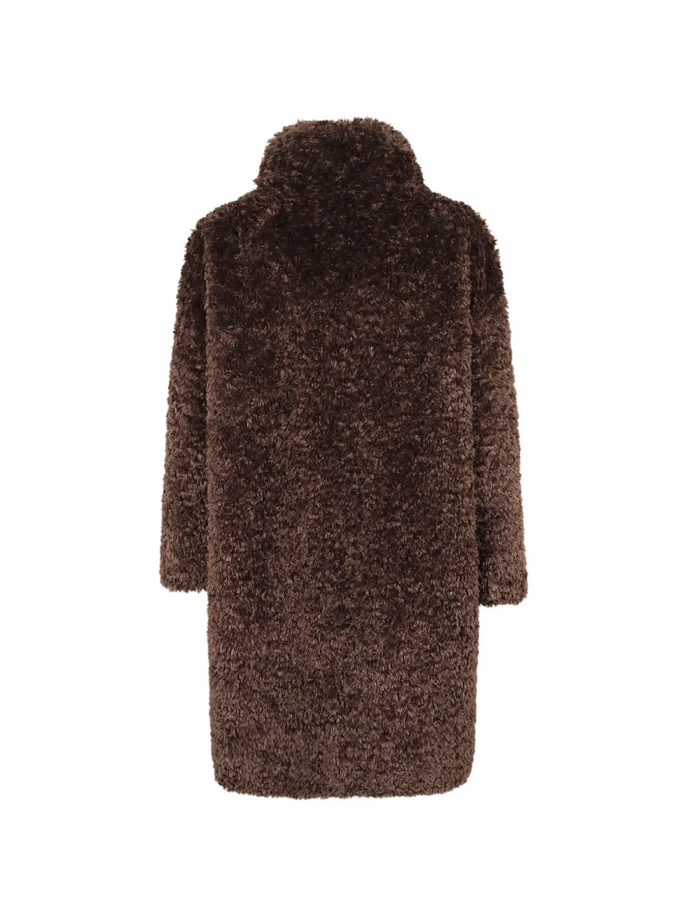 Herno faux-fur funnel-neck coat Bruin