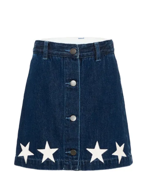Stella McCartney Kids denimnederdel med stjerne-patchwork