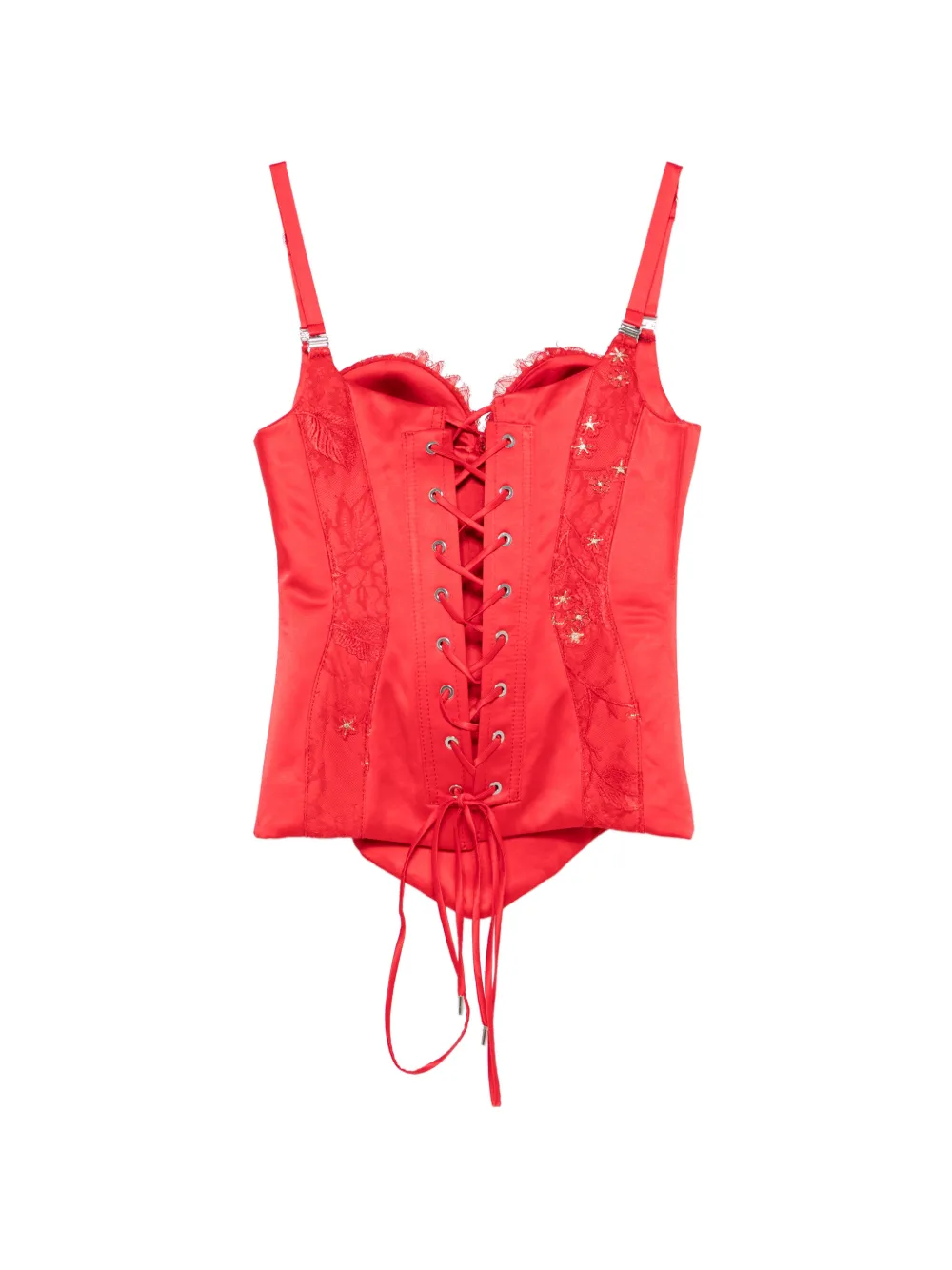 MITILIANE COUTURE Chantilly korset met kant Rood