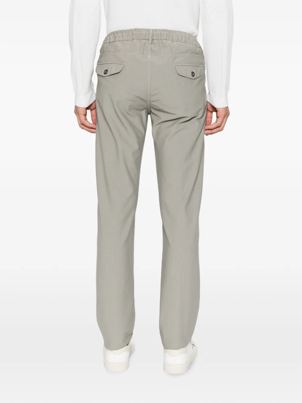 Eleventy Broek met trekkoordtaille Groen