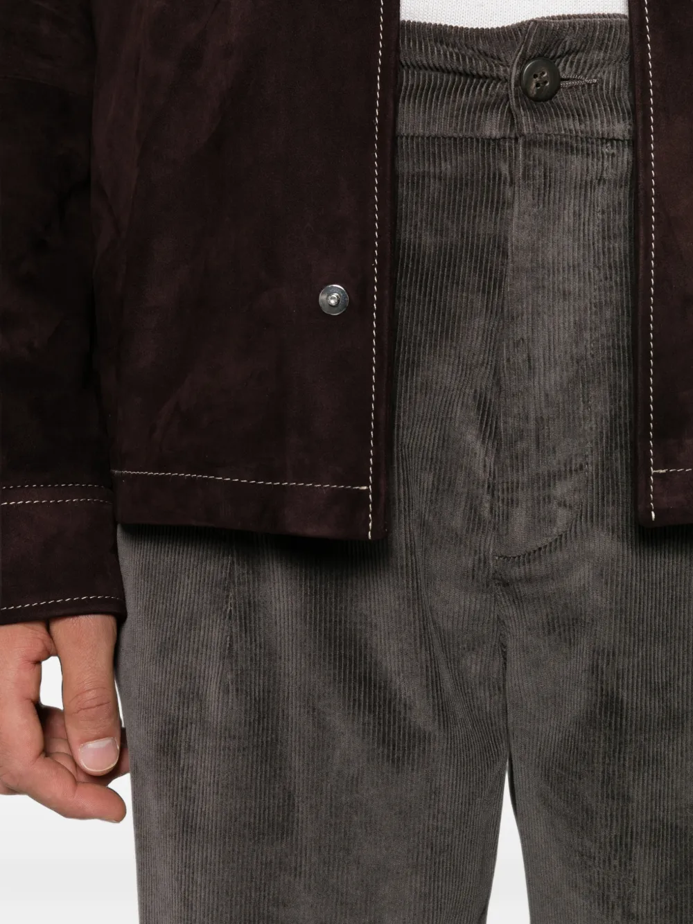 Eleventy corduroy pleated trousers Bruin