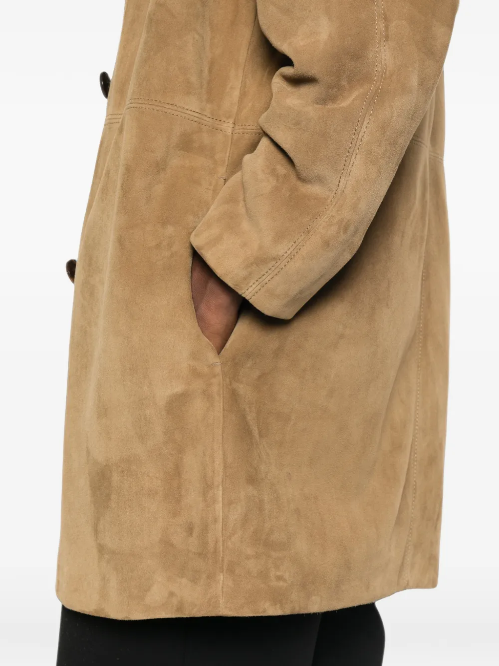 The Row Damir suède jas met knopen Beige