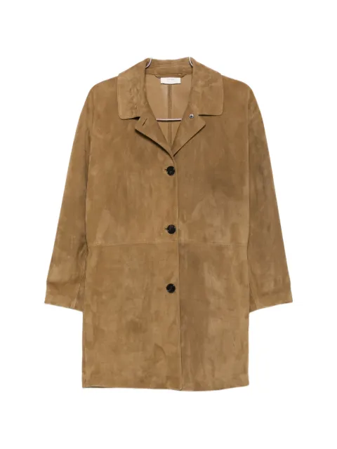 The Row Damir suede button-up coat