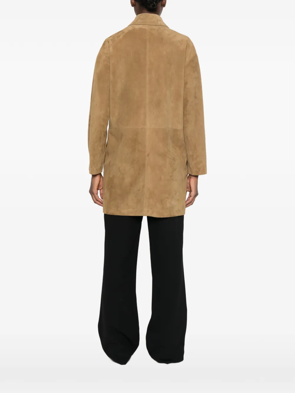 The Row Damir suède jas met knopen Beige