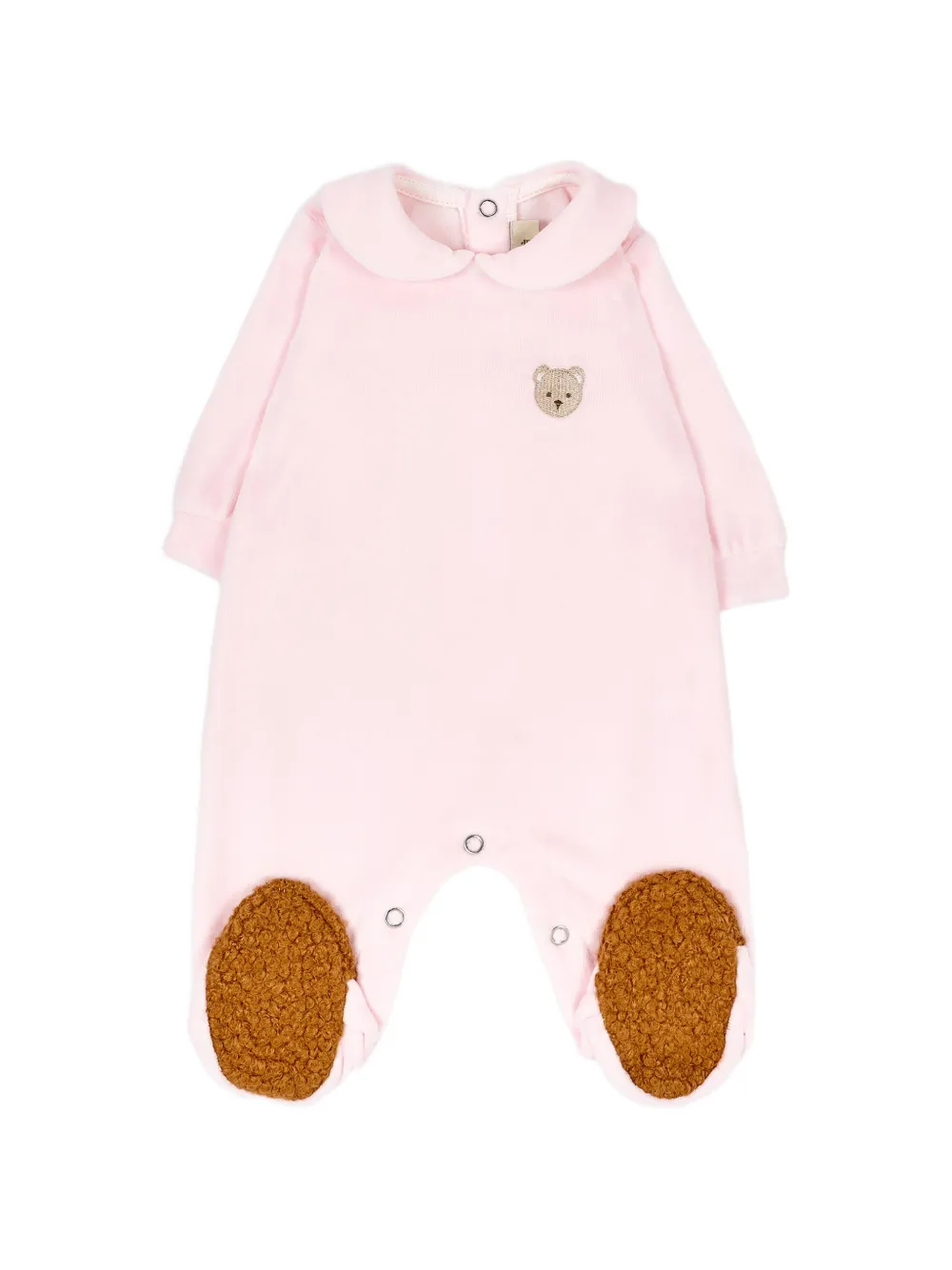 Le Boo Beebè Slaappak met Peter Pan-kraag en teddybeer-patroon Roze