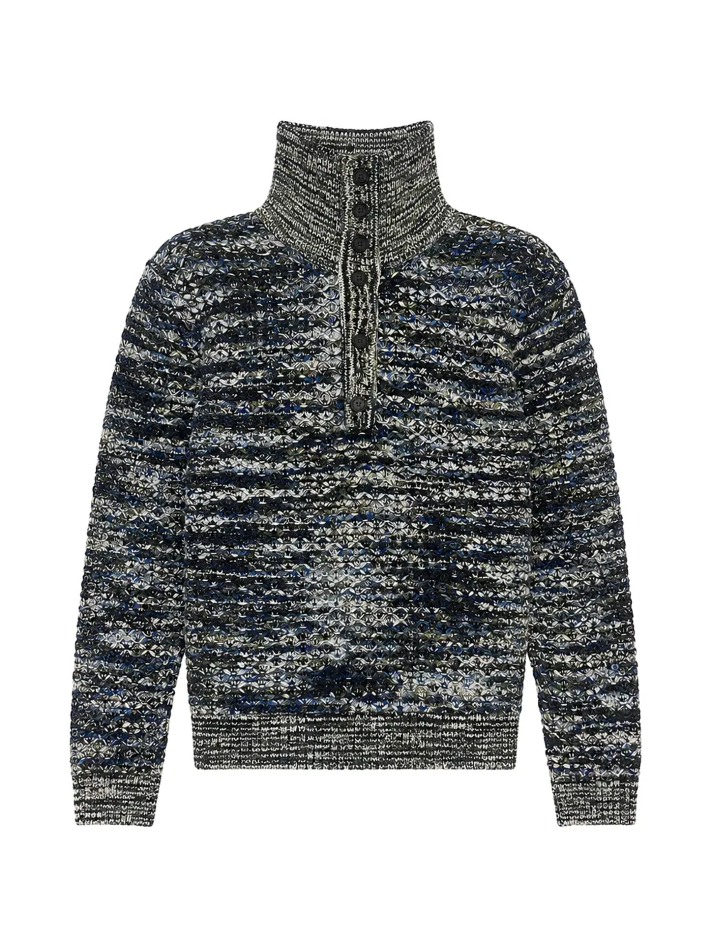 Missoni 3D-knit slub-finish wool sweater - Grigio