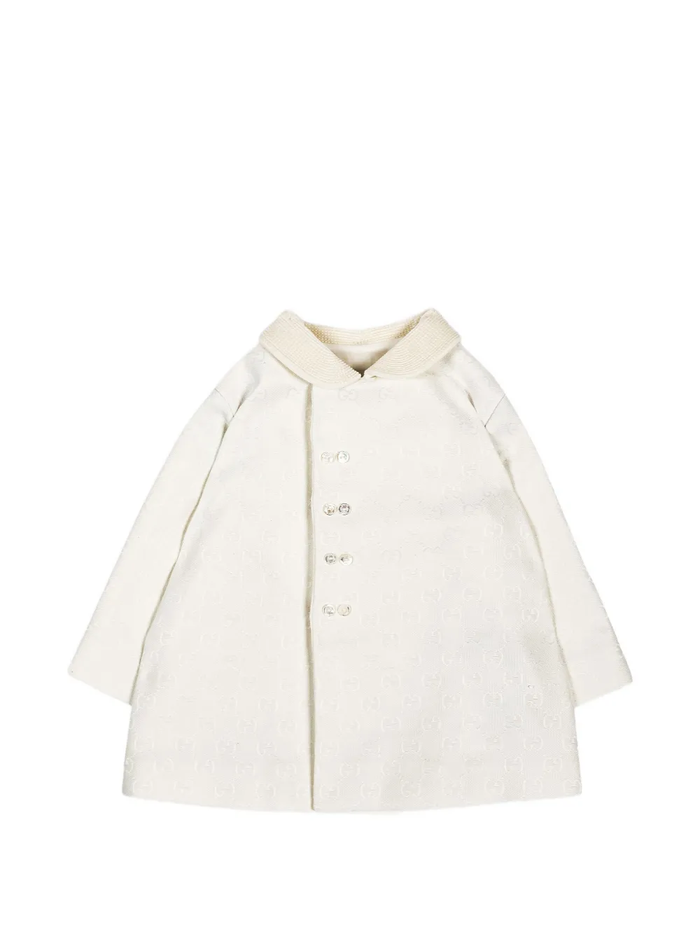Gucci Kids GG canvas double-breasted smart jacket - Weiß