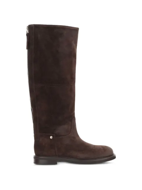 POEVE Eve suede rear-zip boots