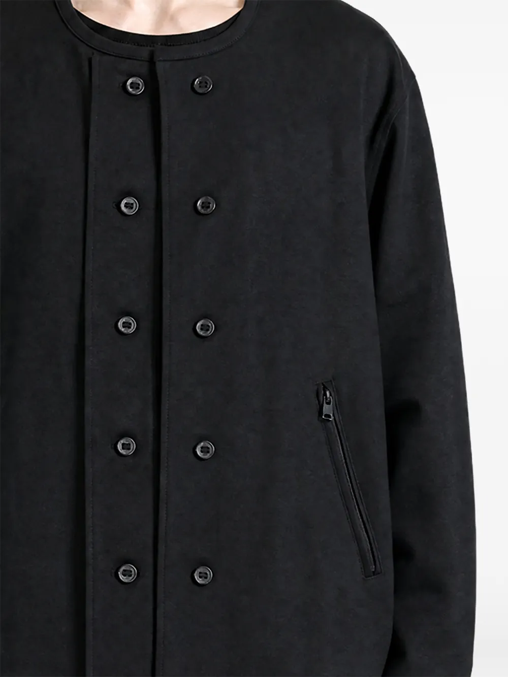 Y-3 x Yohji Yamamoto sport uniform kraagloos jack Zwart