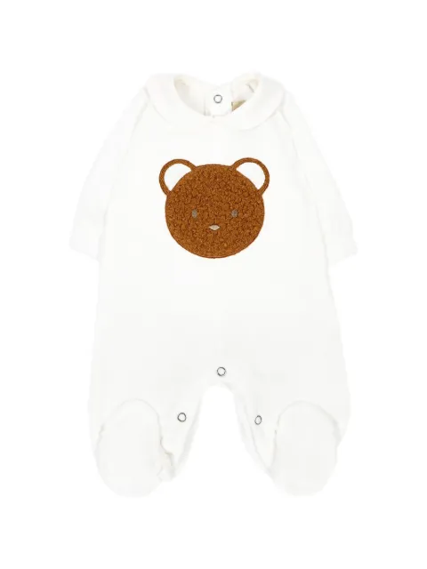 Le Boo Beebè pijama con parche de oso y cuello Peter Pan