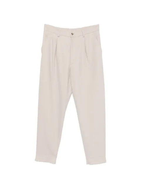 Eleventy pleated tapered trousers