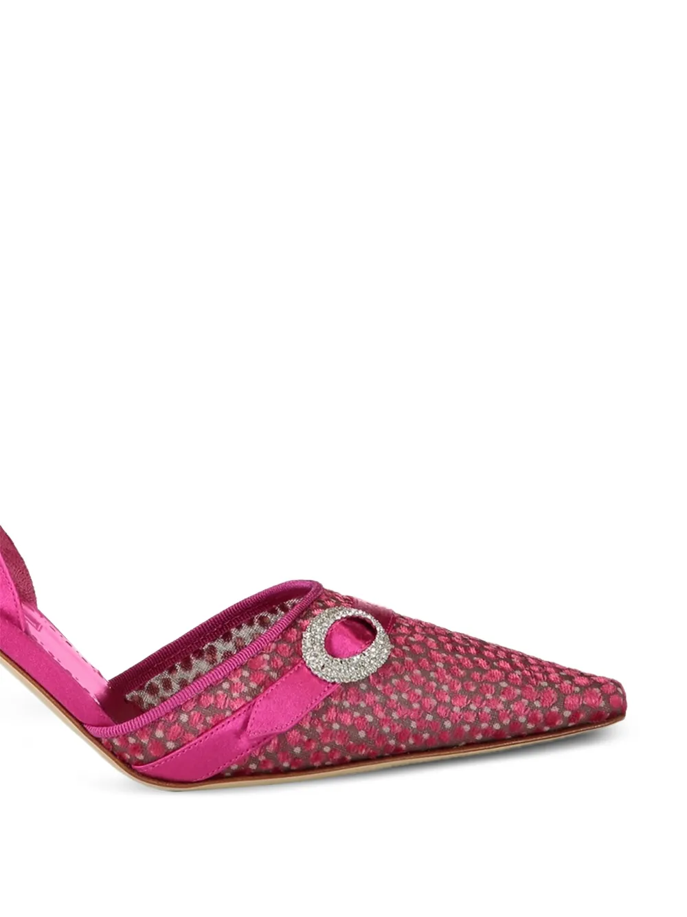 Manolo Blahnik Zutosli mesh slingback pumps Roze