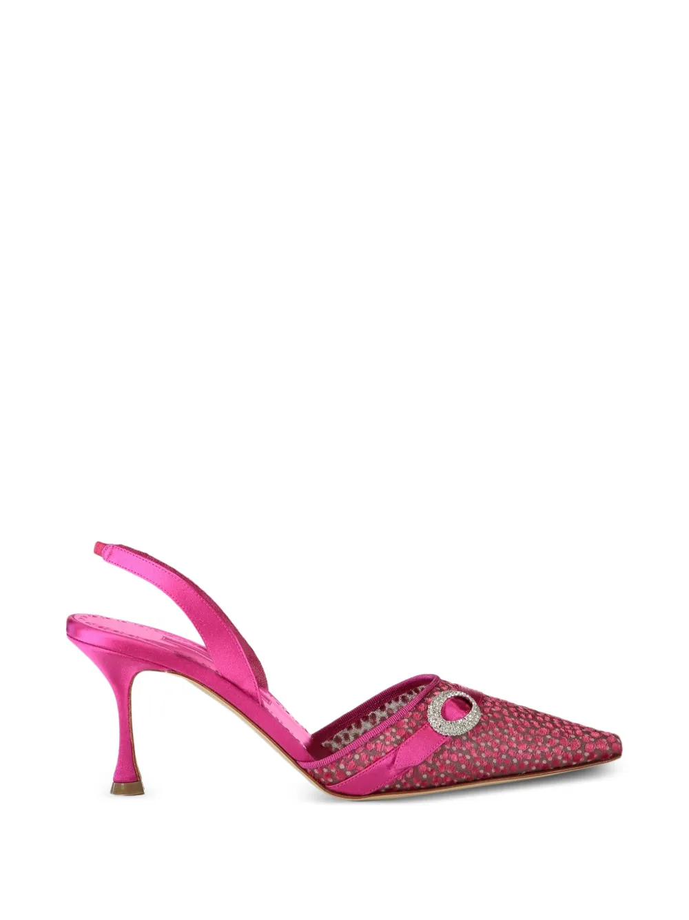 Manolo Blahnik Zutosli mesh slingback pumps Roze