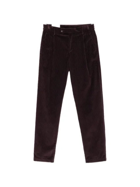 Eleventy pleated corduroy trousers