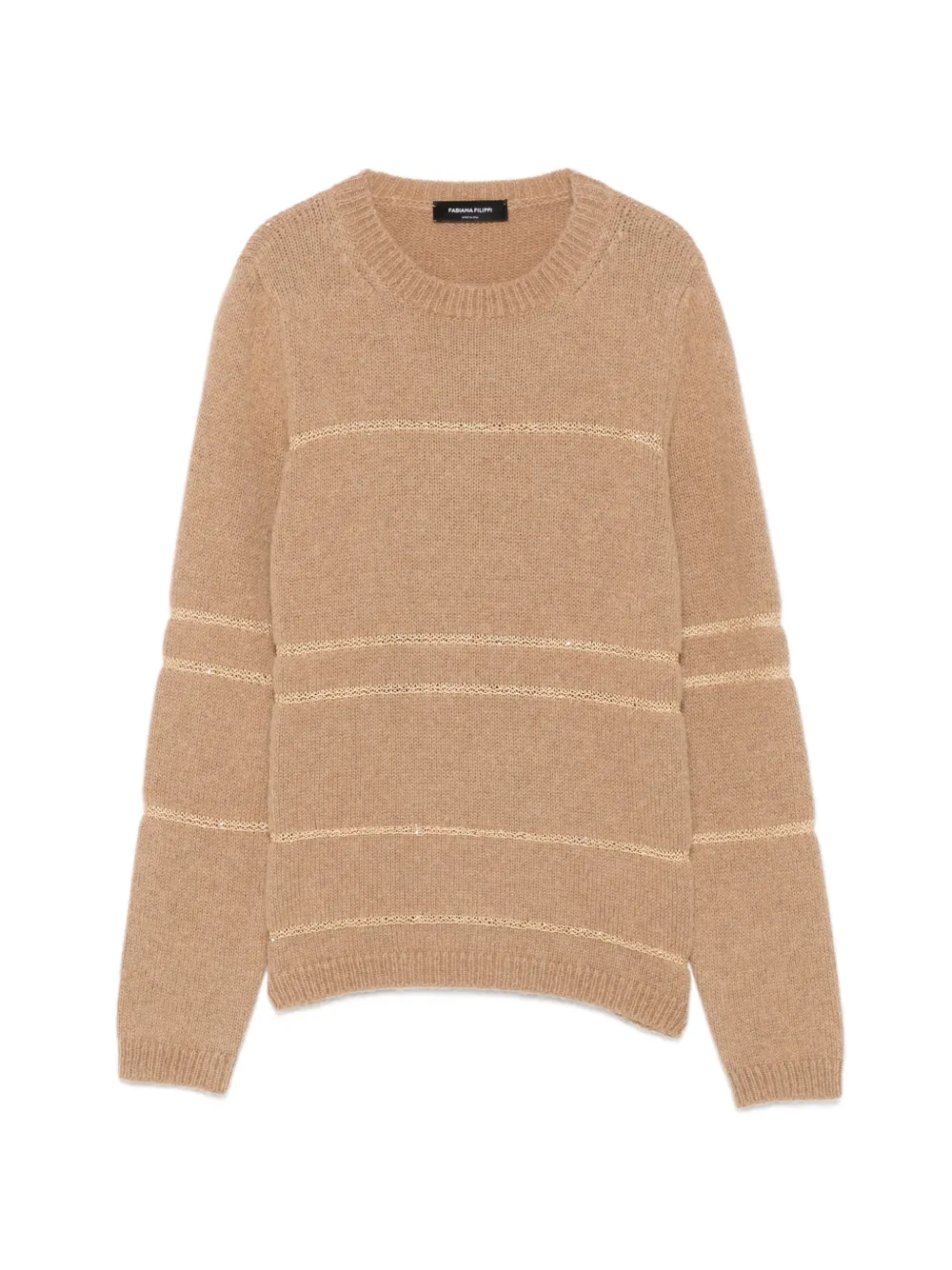 Fabiana Filippi stripe-detail crew-neck sweater