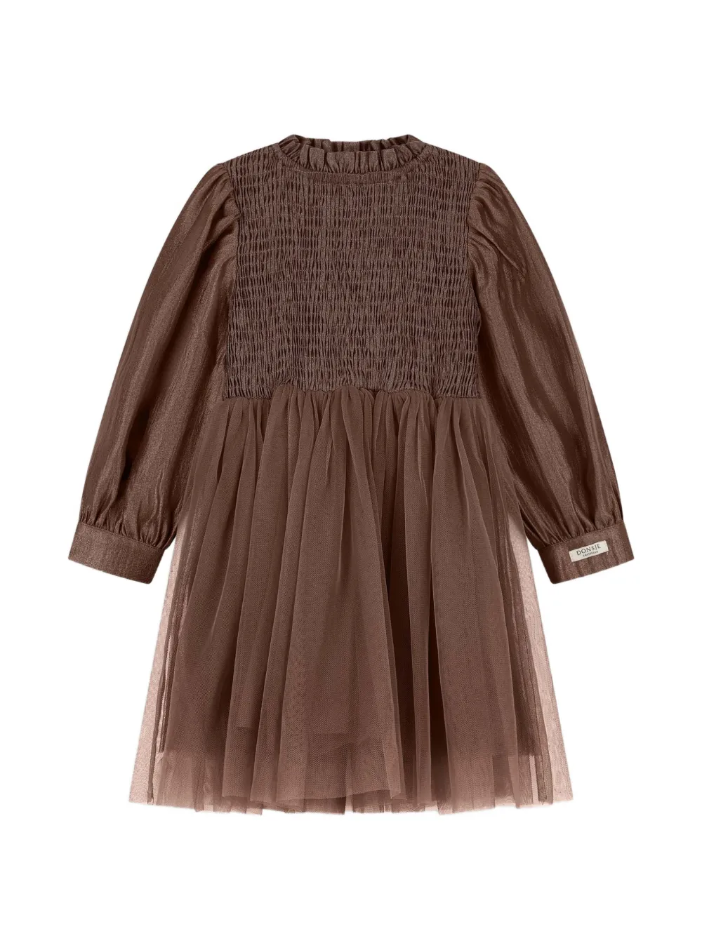 Donsje Janice smocked tulle dress - Braun
