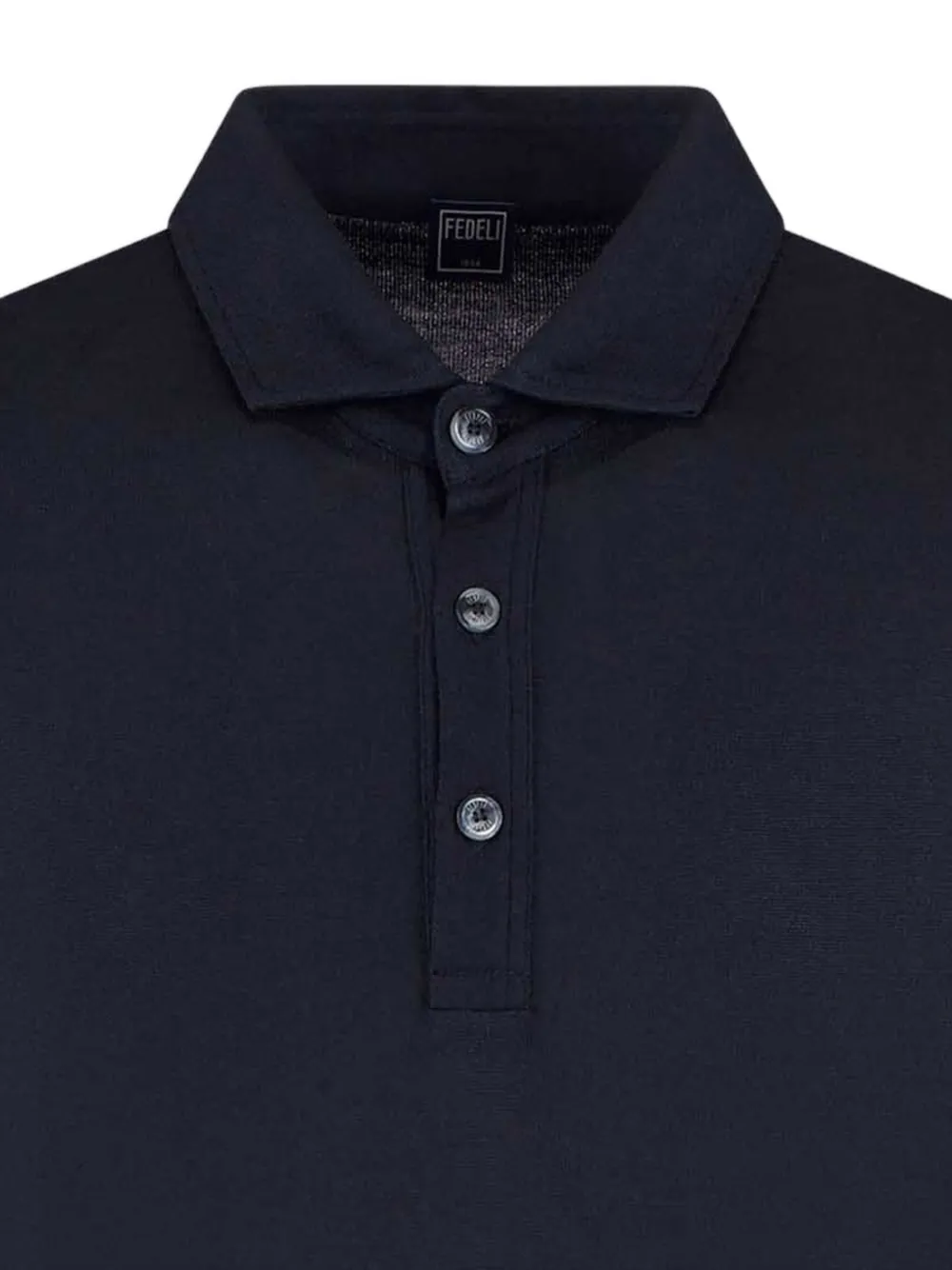 Fedeli Poloshirt met lange mouwen Blauw