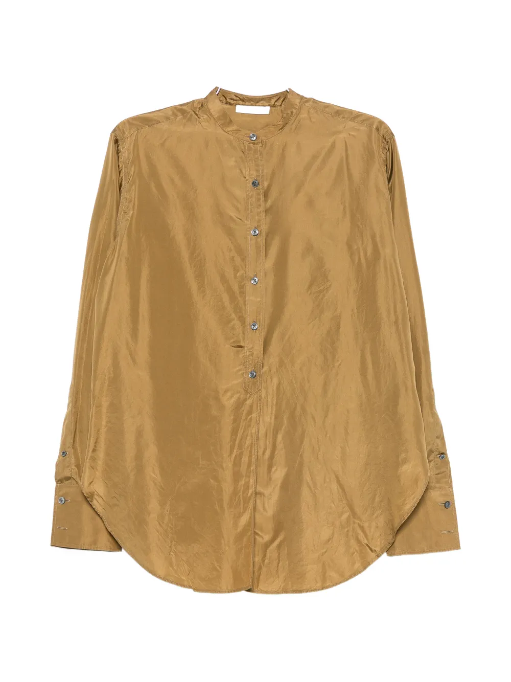 The Row Band-collar Button-down Shirt In Neutrals