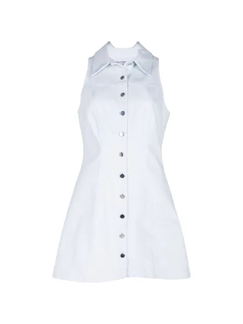 Matthew Bruch button-up sleeveless mini dress