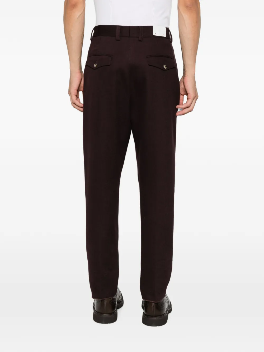 Eleventy pleated-front tailored trousers Bruin