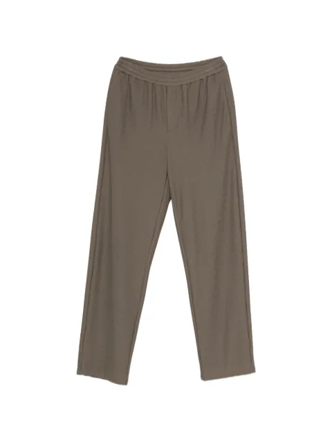 Giorgio Armani textured elasticated-waist trousers