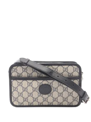 Gucci GGスプリーム ウェブ メッセンジャーバッグ ミニ | ブラック