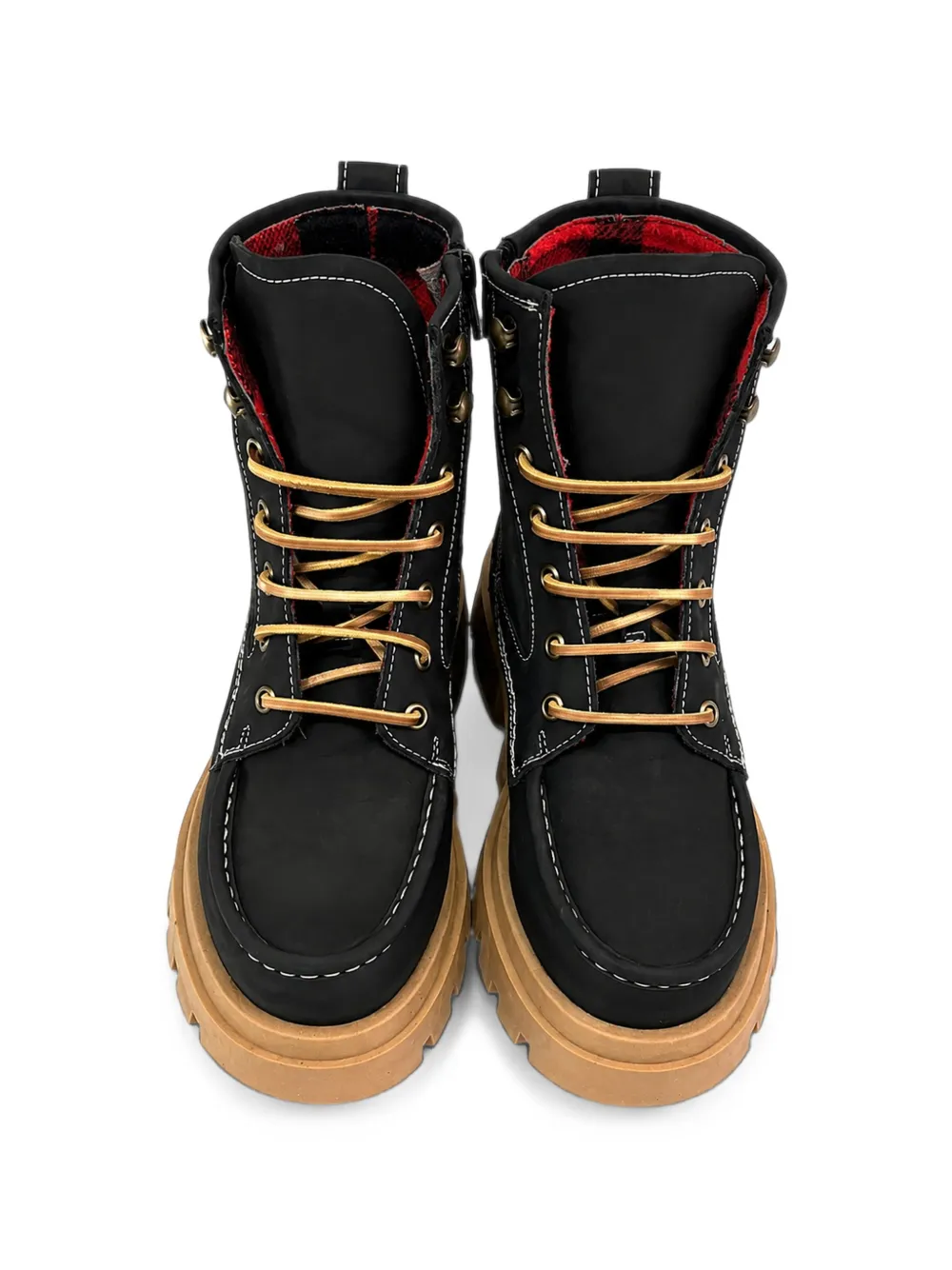 DSQUARED2 KIDS contrast-stitch lace-up boots Zwart