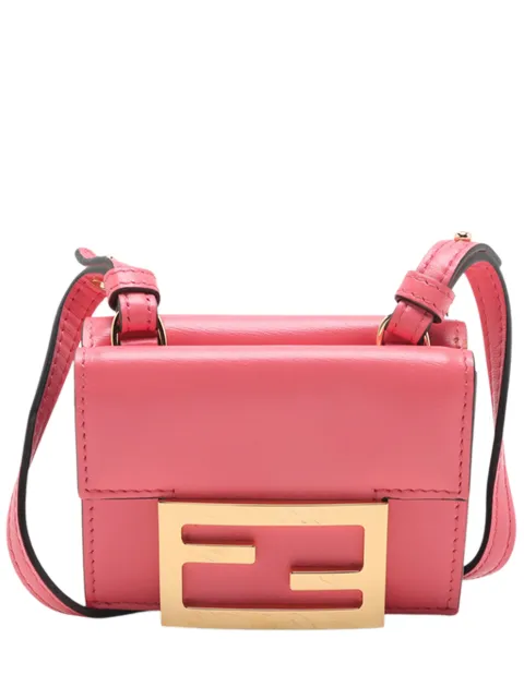 Fendi Pre-Owned 2010-2026 Micro Leather FF Wallet on Strap crossbody bag