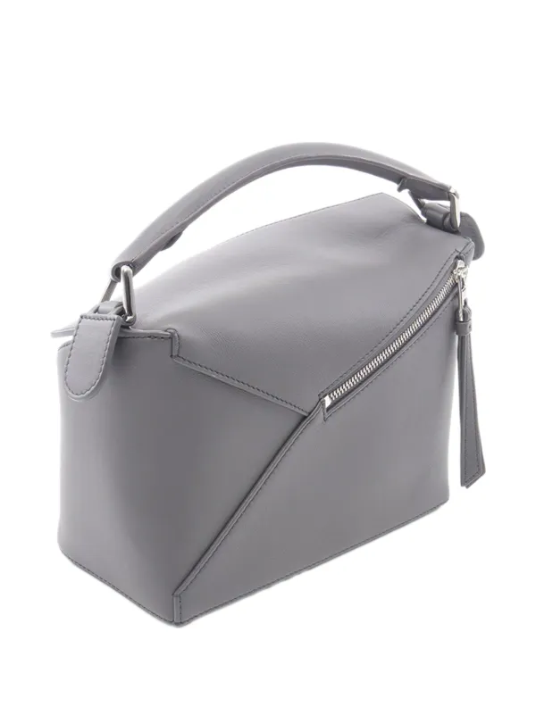Loewe Pre-Owned 2010-2026 Small Calfskin Puzzle Satchel | Grey
