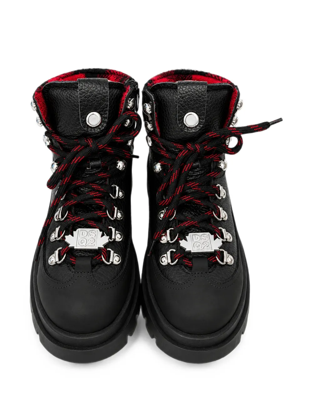 DSQUARED2 KIDS logo-print panelled boots Zwart