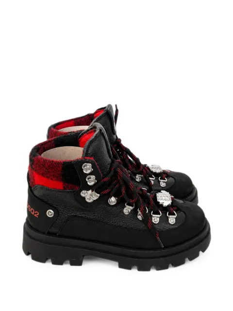 DSQUARED2 KIDS logo-print panelled boots