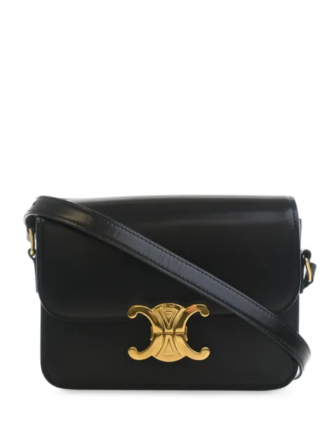 Celine Pre-Owned 2023 Teen Shiny Calfskin Triomphe crossbody bag