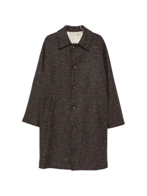 Eleventy flecked single-breasted coat
