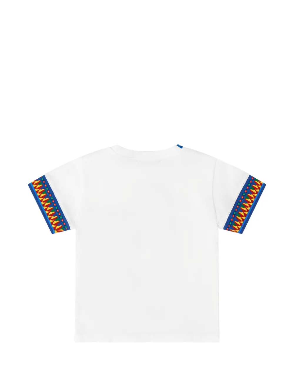 Dolce & Gabbana Kids T-shirt met opgestikte zak en Carretto-print Wit