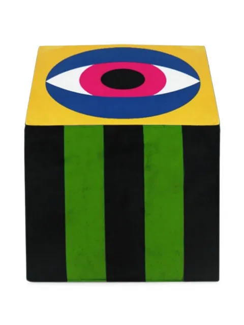 Qeeboo Eye striped pouf