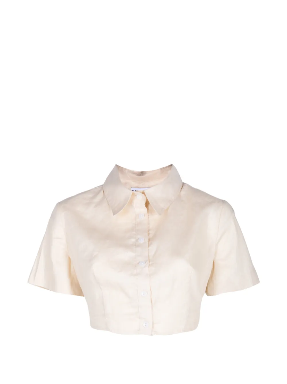 Matthew Bruch cropped open-back shirt · S
