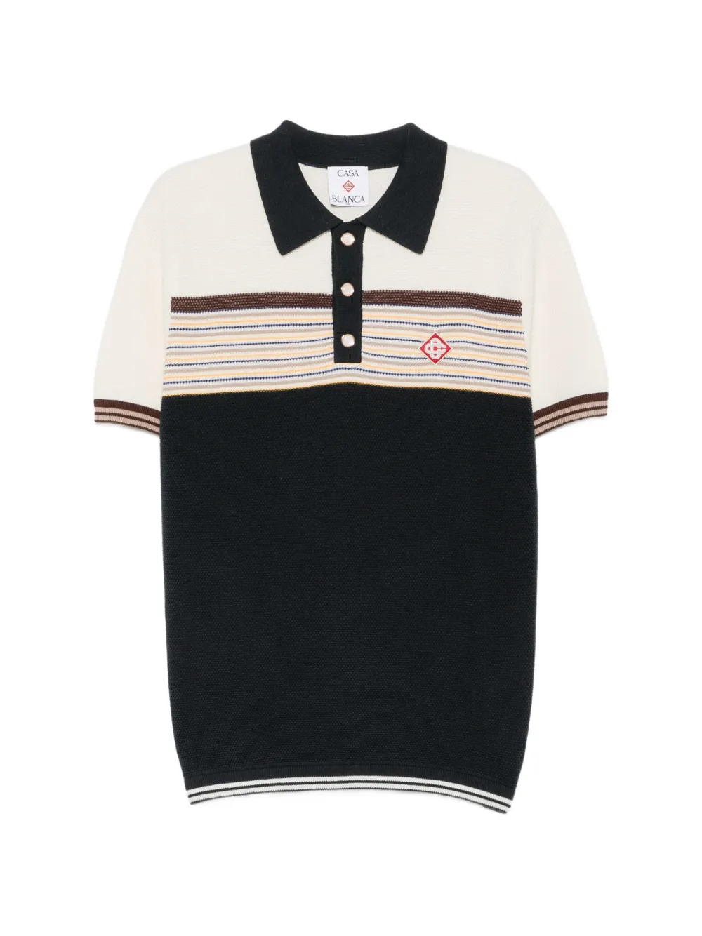 Casablanca colour-block polo shirt