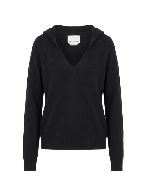 SA SU PHI cashmere V-neck hoodie