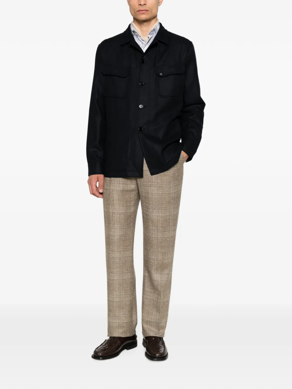 Tagliatore Button-up jack Blauw