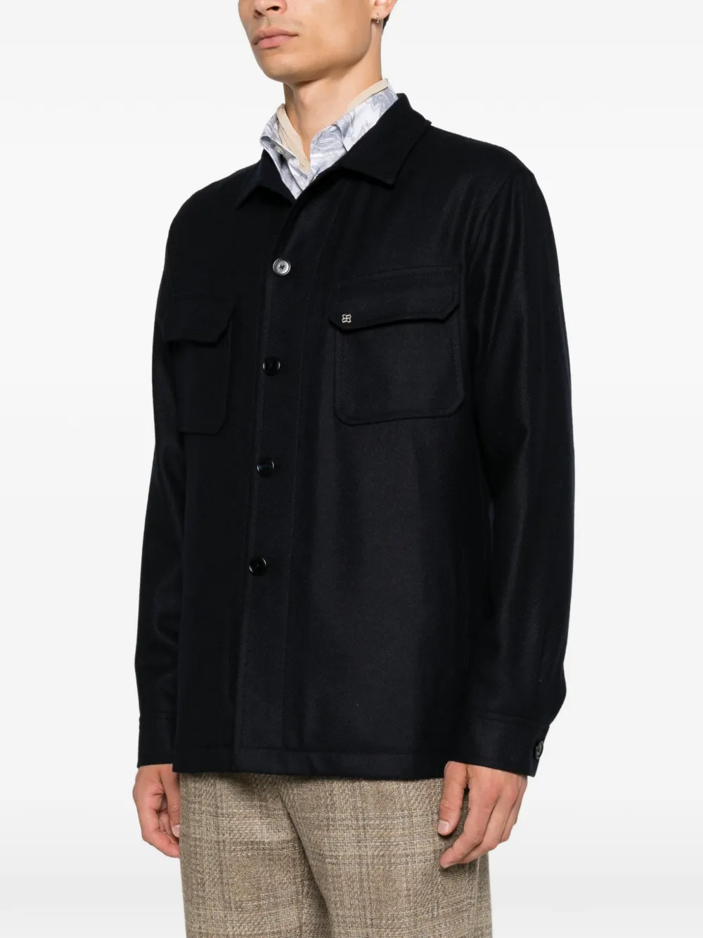 Tagliatore Button-up jack Blauw