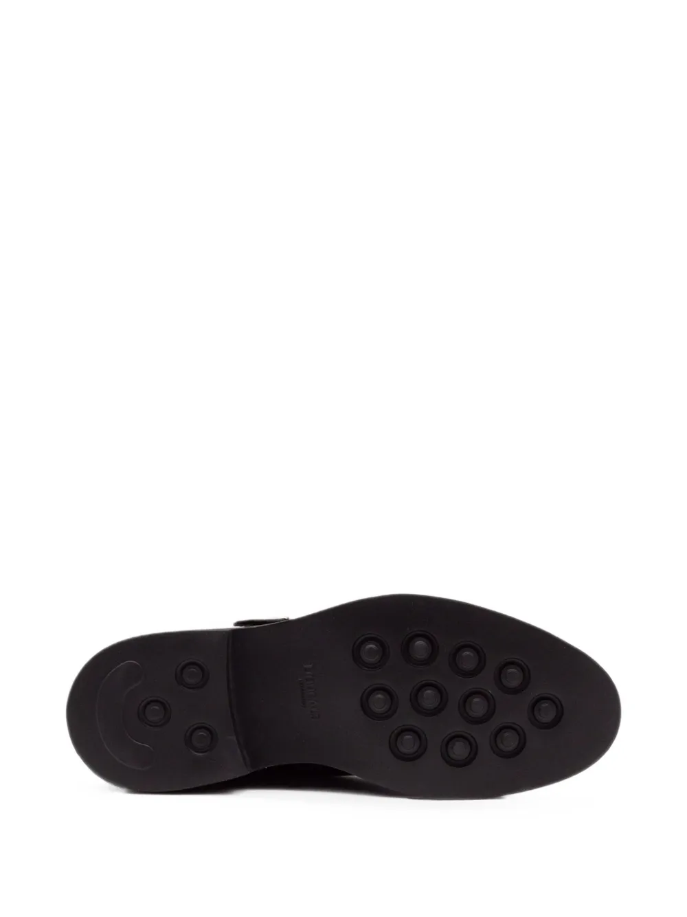 Doucal's double-buckle leather shoes Zwart