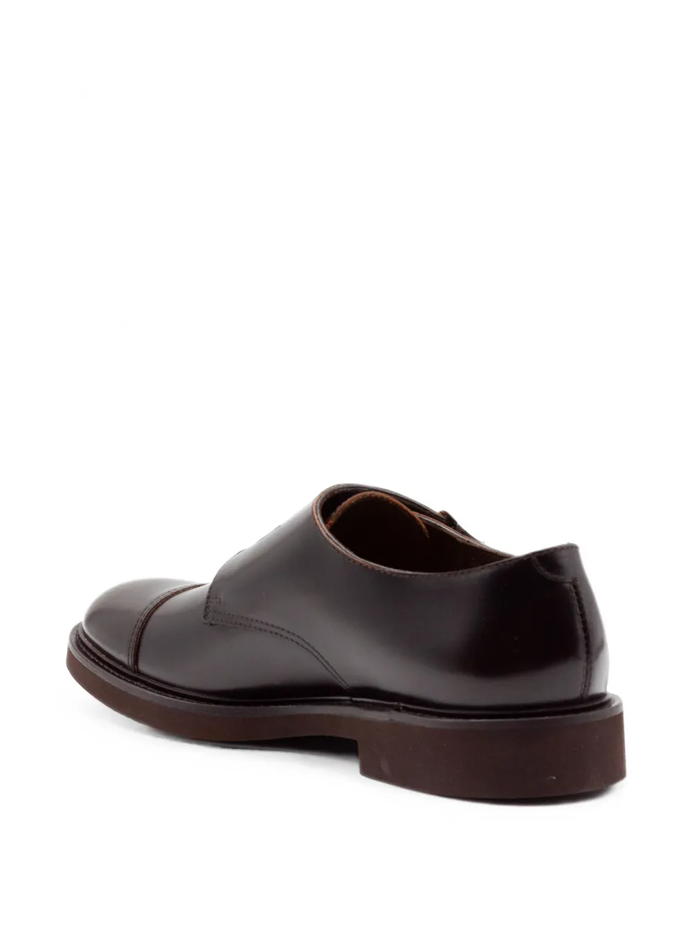 Doucal's double-buckle leather monk shoes Bruin