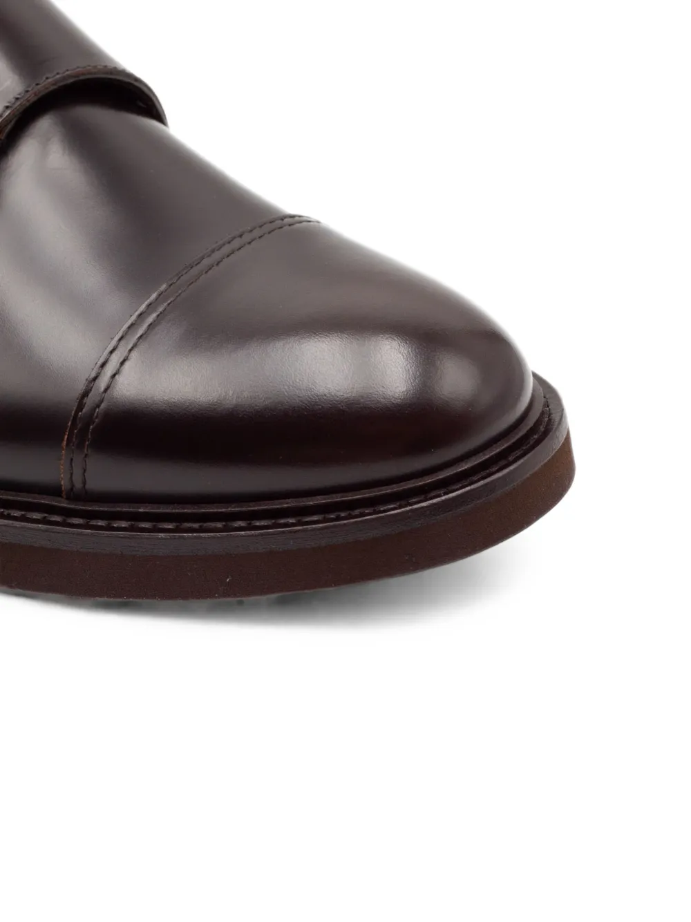 Doucal's double-buckle leather monk shoes Bruin