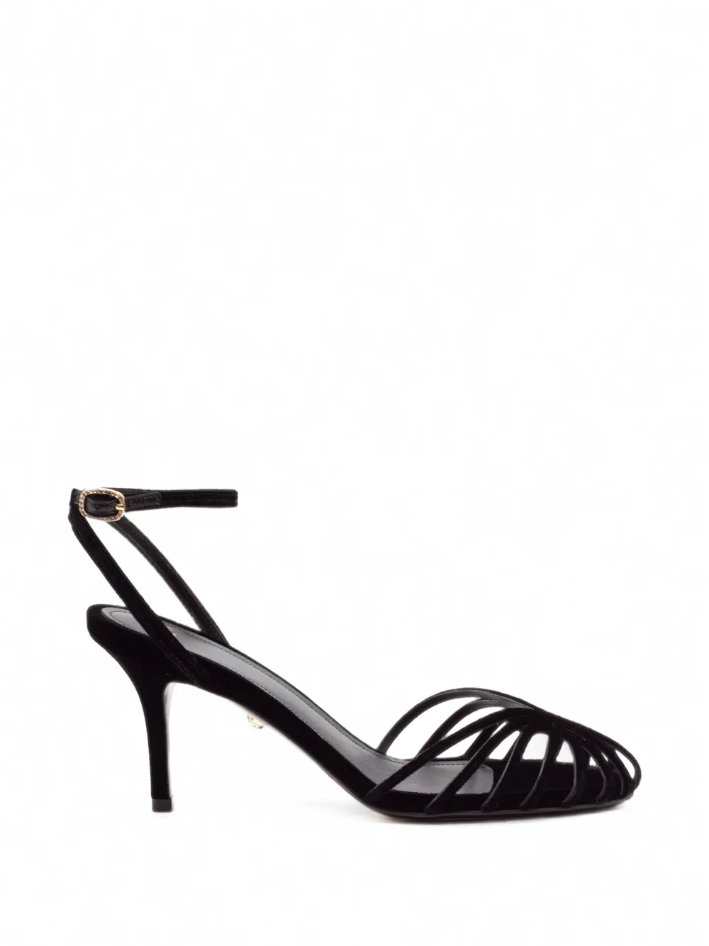 Alevì Strappy Cage Sandals In Black
