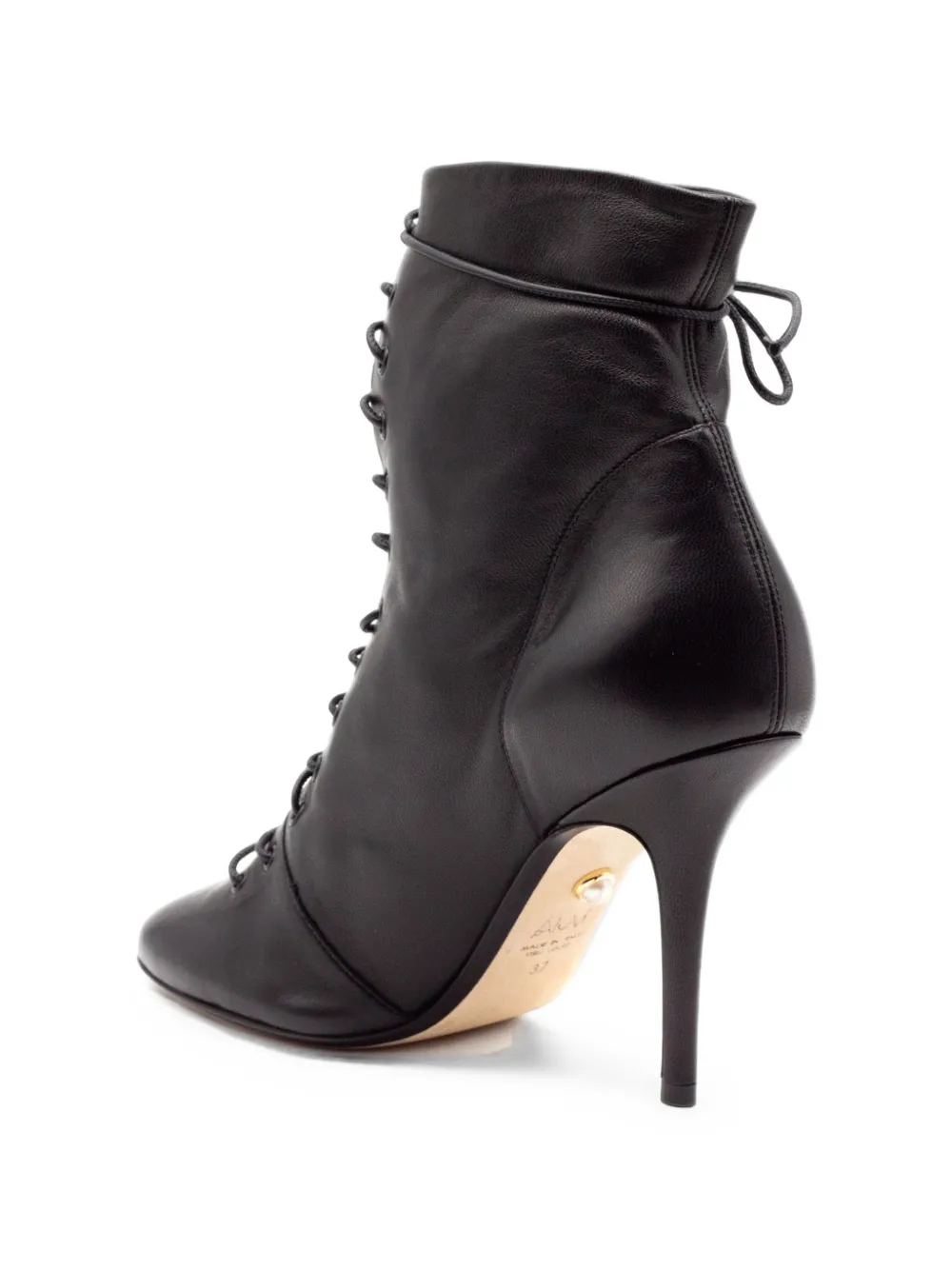 Alevì lace-up leather ankle boots Zwart