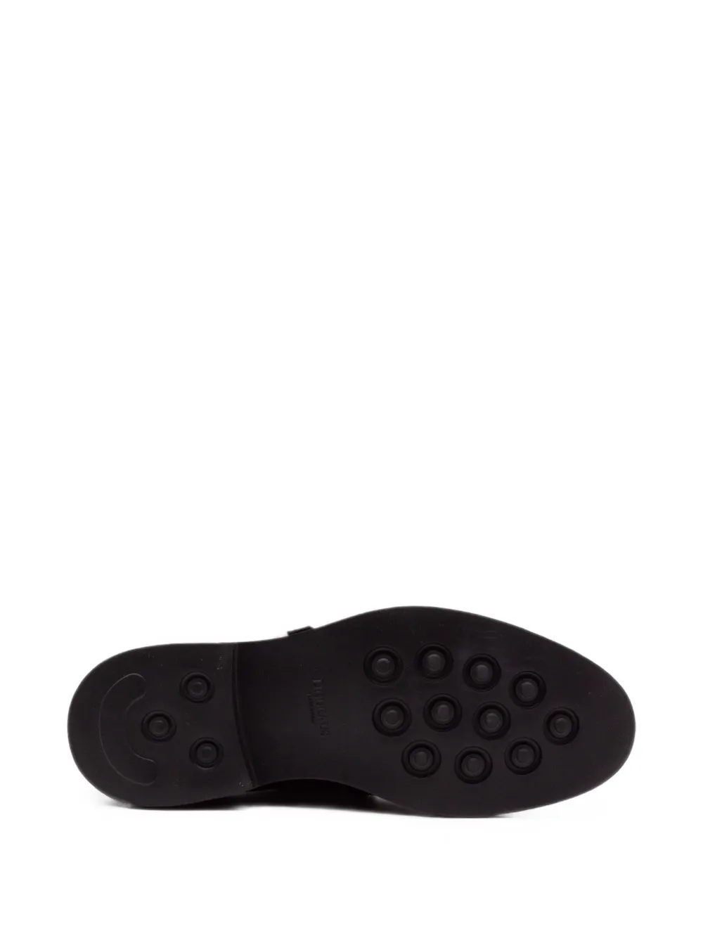 Doucal's buckle-fastening leather monk shoes Zwart